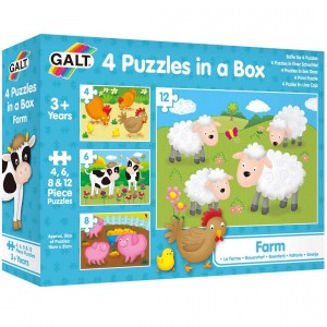 Galt 4 Puzzles in a Box - Farm